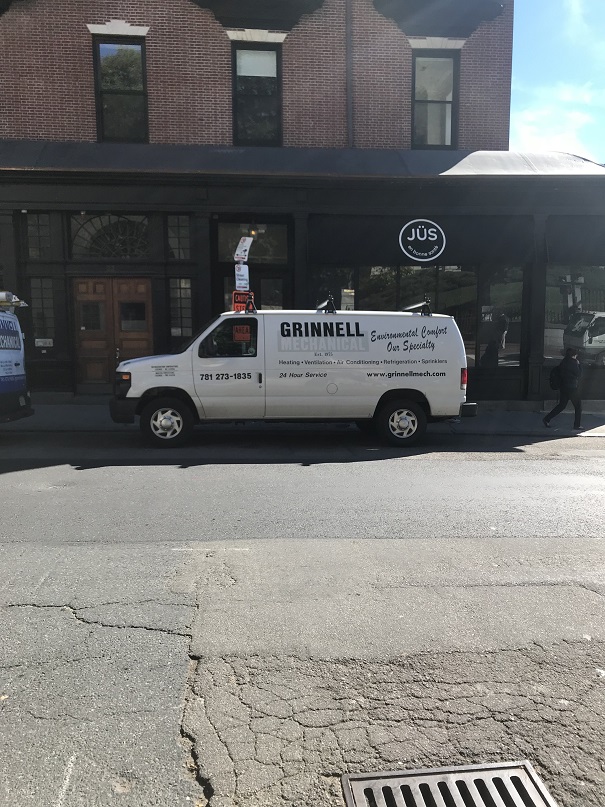 The lettering on the
truck says Grinnell Mechanical